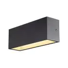 SLV Sitra L Up/Down Wandleuchte Aluminium Grau 24W 3060lm - 830-840 CCT | Außenbeleuchtung - IP65